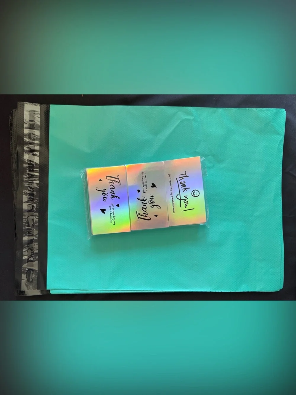 holographic thank you cards FZR Legend 120Pcs Small Business, Mini 6 Styles Thank You for Supporting Cards Notes Shopping Thanks Greeting Cards for Retail Store Owner Goods Customer 2x3.5 Inch your branding A True Gem Thank You
